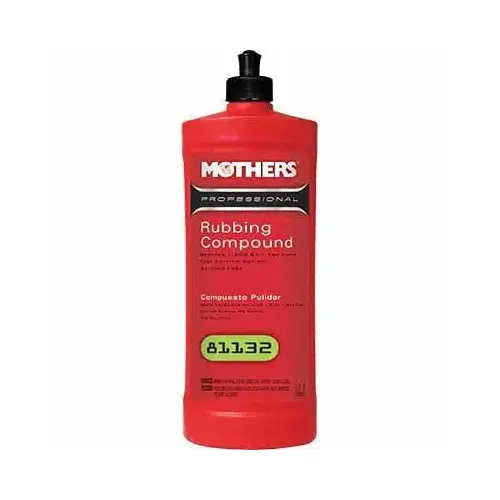 Professional Rubbing Compound, 32 oz Bottle, Liquid, White Professional Rubbing Compound, 32 oz Bottle, Liquid, White
