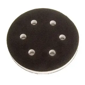 Mirka 1066-EACH 1066 Grip Faced Interface Pad, 6 in Dia x 1/2 in THK, Hook and Loop Attachment