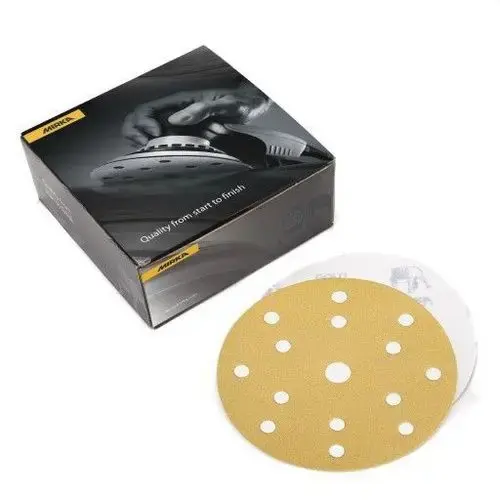 23611600 23 Series Semi-Open Coated Grip-On Sanding Disc, 6 in, P600 Grit, Aluminum Oxide Gold