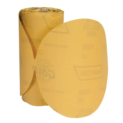 06179 A296 Series Sanding Disc Roll, 6 in, P180 Grit, Aluminum Oxide, PSA Attachment Gold 06179 A296 Series Sanding Disc Roll, 6 in, P180 Grit, Aluminum Oxide, PSA Attachment Gold