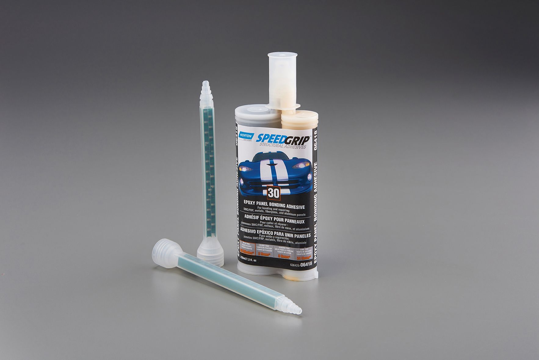 Norton 63642506418 06418 2-Part Panel Bonding Adhesive, 220 mL