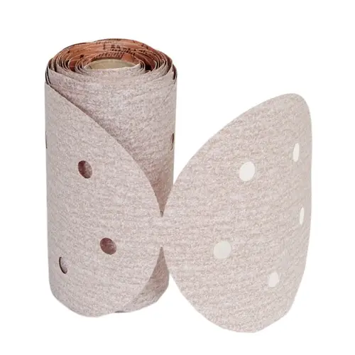 31498 Vacuum Sanding Disc Roll, 5 in, P80 Grit, Aluminum Oxide, PSA Attachment Champagne 31498 Vacuum Sanding Disc Roll, 5 in, P80 Grit, Aluminum Oxide, PSA Attachment Champagne