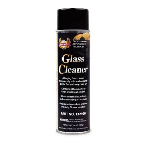 Ammonia-Free Glass Cleaner, 19 oz Aerosol Can, Colourless to Light Yellow