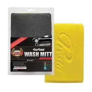 Presta Products 8130722 Medium Grade Wash Mitt, 8.7 in L x 6 in W, Polymer Clay, Yellow