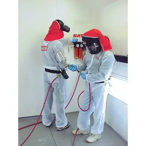 SATA 530058W Paint Suit, X-Large, White, Elastic Waist