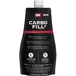SEM 40549 Carbon Filler, 14 fl-oz Pouch, Light Gray, Liquid