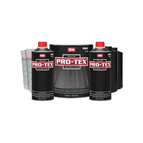 Truckbed Liner, 54 gal Drum, Black, Liquid, 125 sq-ft/gal Coverage