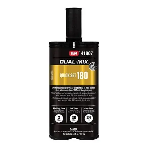 Quick Set 180 2-Component Urethane Adhesive, 7 oz Cartridge, Liquid, Black, 3 min Application Quick Set 180 2-Component Urethane Adhesive, 7 oz Cartridge, Liquid, Black, 3 min Application