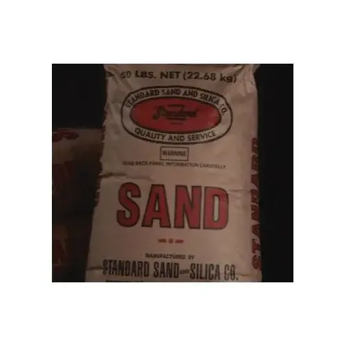 50 Fine Blasting Sand, 30/65 Grit, Silica Abrasive Grayish White to Tan