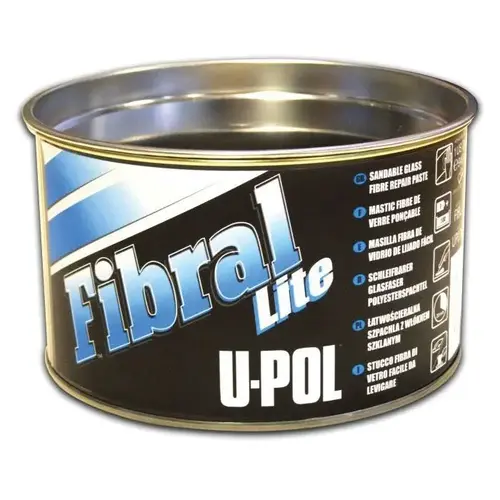 Lite Fiber Glass Filler, 1 qt Tin, Yellow, Fibrous/Paste Lite Fiber Glass Filler, 1 qt Tin, Yellow, Fibrous/Paste