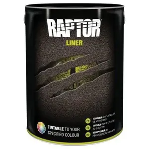 U-POL 4850 Raptor Liner, 5 L Pail, Black, 3:1 Mixing, 625 sq-ft Coverage, 5 to 7 days Curing