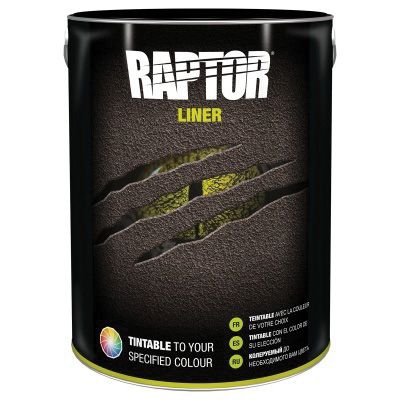 U-POL 4851 Raptor Liner, 5 L Pail, Tintable, 3:1 Mixing, 625 sq-ft
