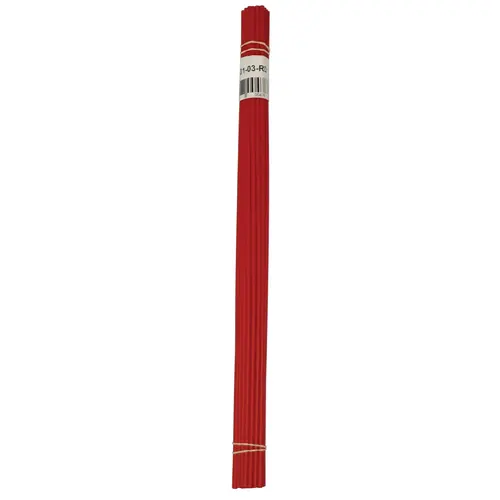 Welding Rod, 1/8 in Dia x 12 in L, Round, Polypropylene, Red Welding Rod, 1/8 in Dia x 12 in L, Round, Polypropylene, Red