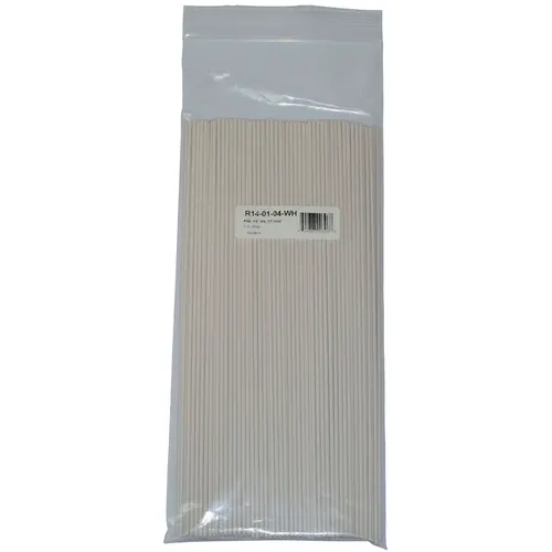 Welding Rod, 1/8 in Dia x 12 in L, Round, Acrylonitrile Styrene Acrylate, White - pack of 30 Welding Rod, 1/8 in Dia x 12 in L, Round, Acrylonitrile Styrene Acrylate, White - pack of 30