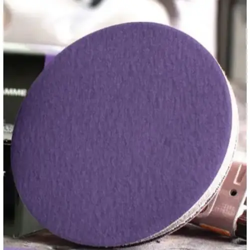 Sanding Disc, 6 in Dia, P220 Grit, Film Backing, Wet/Dry, PSA Attachment Purple Sanding Disc, 6 in Dia, P220 Grit, Film Backing, Wet/Dry, PSA Attachment Purple