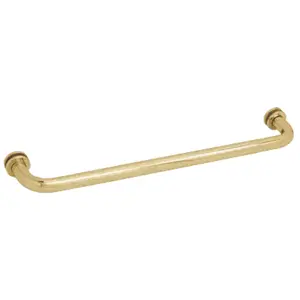 CRL SDTBS24SB Satin Brass 24" Single-Sided Towel Bar for Glass
