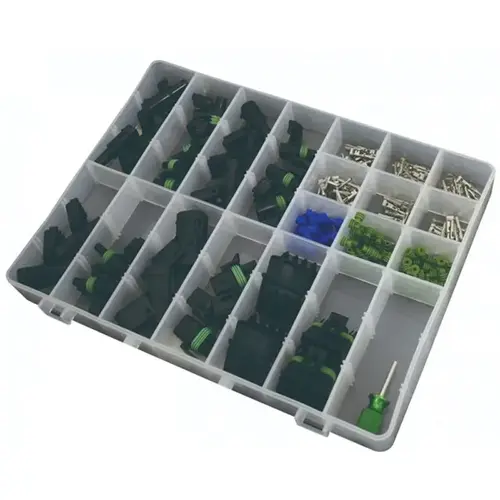 Weather Pack Connector and Seal Starter Kit, Plastic, Black