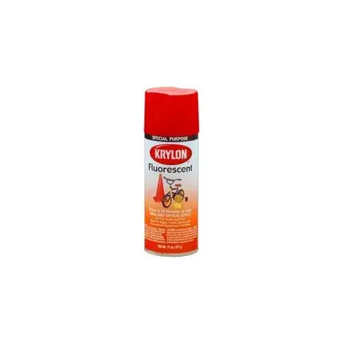 Krylon Fluorescent Paints; Red-Orange; 11 oz. Aerosol