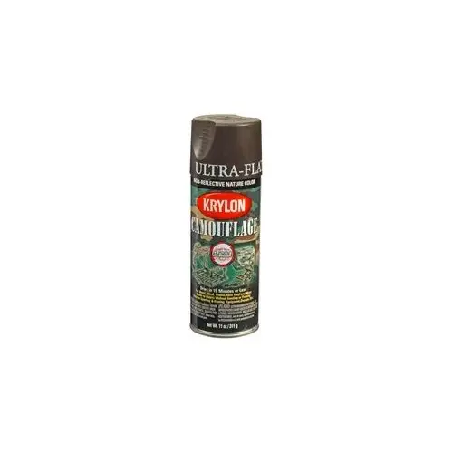 Krylon Camouflage Paint with Fusion for Plastic Technology; Camouflage Brown;