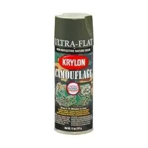 KRYLON 4293 Krylon Camouflage Paint with Fusion for Plastic Technology; Camouflage Olive;