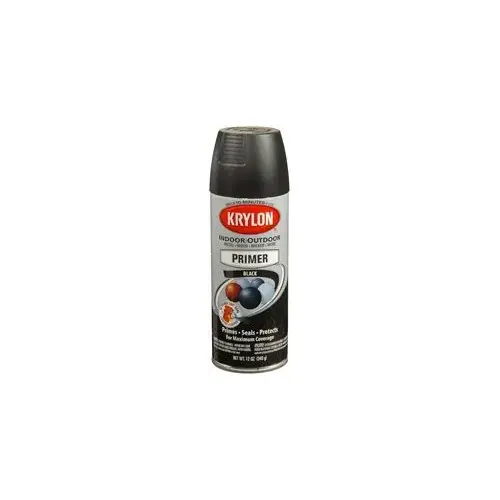 Krylon Interior Exterior Decorator Primers; All-Purpose Black; 12 oz. Aerosol