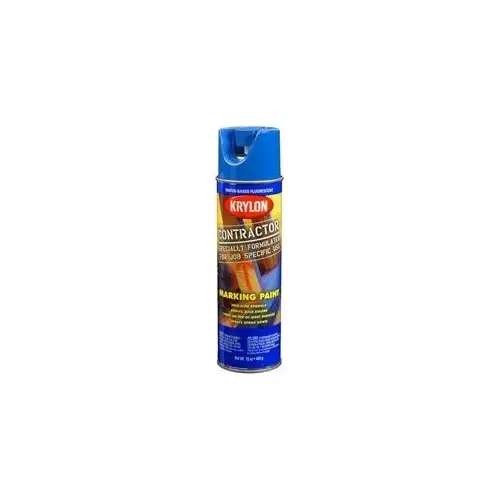 Krylon Marking Paints; Water Based; Fluorescent Caution Blue; 15 oz. Aerosol Krylon Marking Paints; Water Based; Fluorescent Caution Blue; 15 oz. Aerosol
