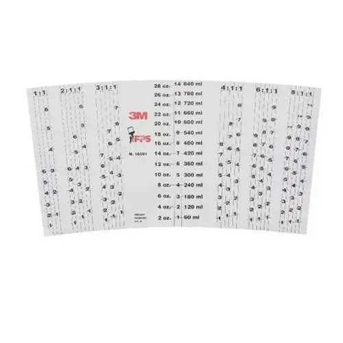 Generic Mix Ratio Inserts, Use With: Paint Preparation System, 28 oz Large Cup Generic Mix Ratio Inserts, Use With: Paint Preparation System, 28 oz Large Cup
