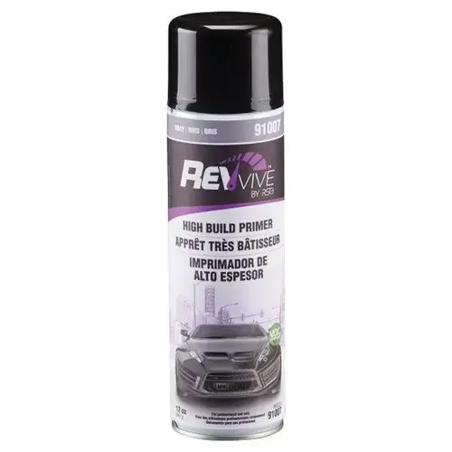 91007 High Build Primer, 12 oz Aerosol Can, Gray, 636 g/L VOC