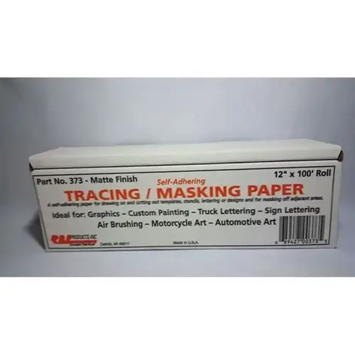 373 Self-Adhering Tracing/Masking Paper Roll, 12 in W x 100 ft L 373 Self-Adhering Tracing/Masking Paper Roll, 12 in W x 100 ft L