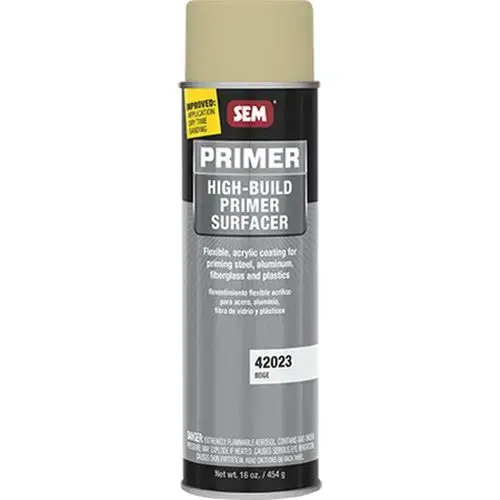 High Build Primer Surfacer, 20 oz Aerosol Can, Beige, 11 sq-ft at 2 mil DFT Coverage High Build Primer Surfacer, 20 oz Aerosol Can, Beige, 11 sq-ft at 2 mil DFT Coverage