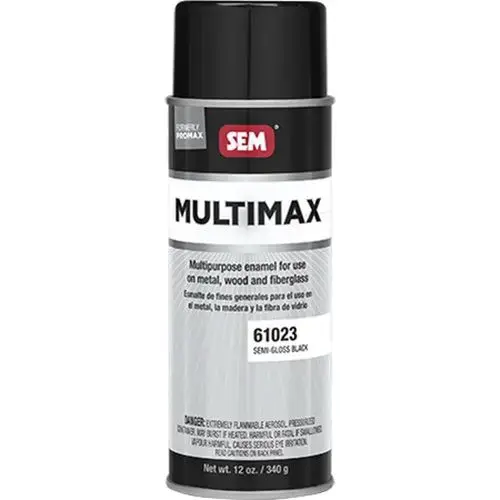 Enamel Paint, 16 oz Aerosol Can, Semi-Gloss Black, 5 to 10 min Curing, 70 deg F Enamel Paint, 16 oz Aerosol Can, Semi-Gloss Black, 5 to 10 min Curing, 70 deg F