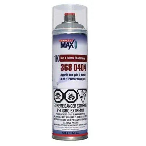 3 in 1 Primer, 500 mL Aerosol Can, Matte Gray, 5.4 to 8.1 sq-ft Coverage 3 in 1 Primer, 500 mL Aerosol Can, Matte Gray, 5.4 to 8.1 sq-ft Coverage