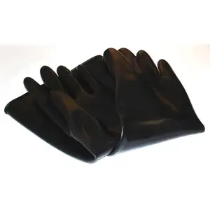ALC Abrasive Blasters / S&H Industries 11640 18" x 6" -Rubber blast gloves - Pair