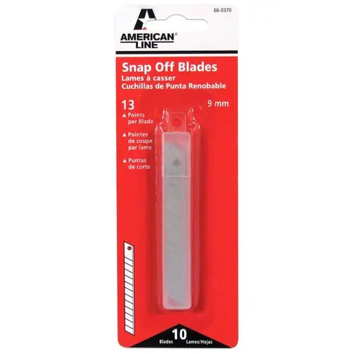 13 Pt./9MM Snap Off Blades - 10 Pack 13 Pt./9MM Snap Off Blades - 10 Pack