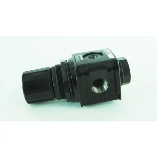 HAR-508 Flow Through Knob Diaphragm Air Regulator, 1/2 in FNPT inlet x 1/4 in FNPT Outlet, 0 to 160 psi