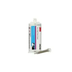 3M 34240 2-Part Semi-Rigid Plastic Repair, 50 mL Cartridge, Viscous Liquid, Clear/Black