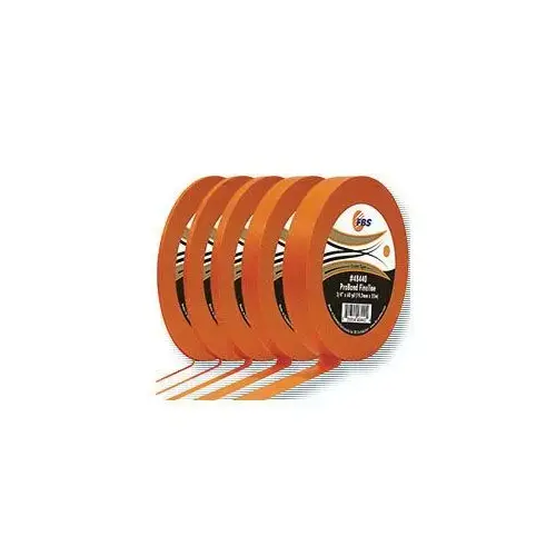 Fine Line Medium Masking Tape, 60 yd x 1/2 in, Polymer Backing, Orange