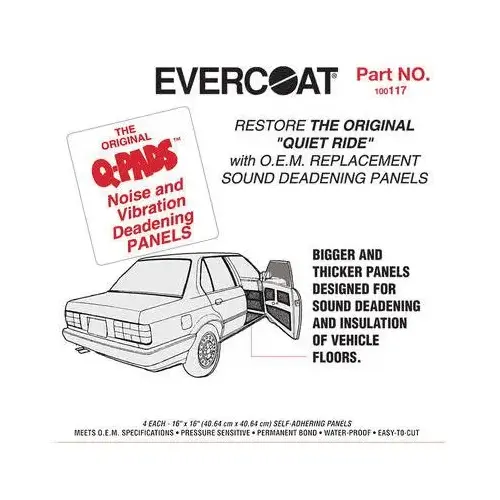 Sound Deadening Panel, 16 x 16 in, Fiberglass, Black