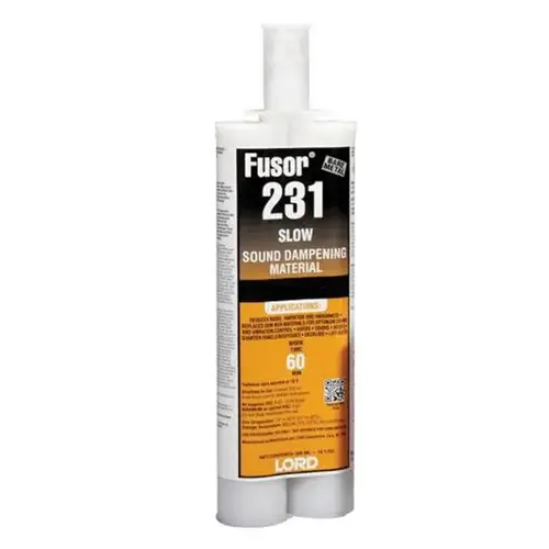 231 Sound Dampening Material (Slow) Repair Adhesive, 10.1 oz Cartridge, Black, 24 hr Curing