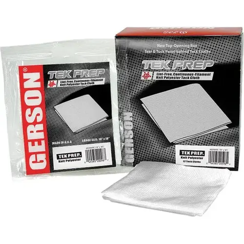 Tack Cloth, 18 in L x 18 in W, White Tack Cloth, 18 in L x 18 in W, White