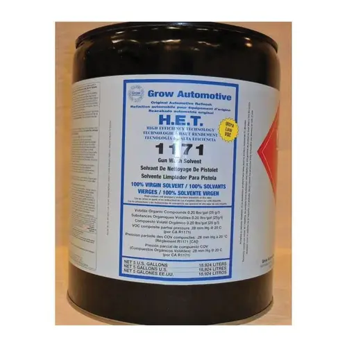 1171-5 Low VOC Gunwash Solvent, 5 gal, Waterbourne (Y/N): No