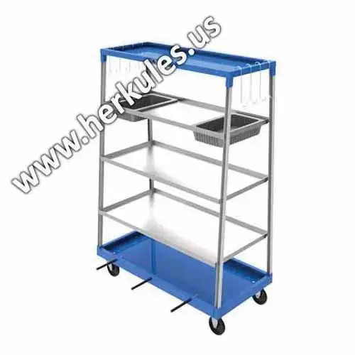 PM1 Mobile Parts Cart, 48 in L x 22 in W x 68 in H, 800 lb, Steel