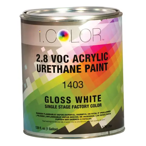1403-1 1400 1-Stage Acrylic Urethane Paint, 1 gal, White, 4:1:1 Mixing, 850 sq-ft/gal at 1 dry mil Coverage
