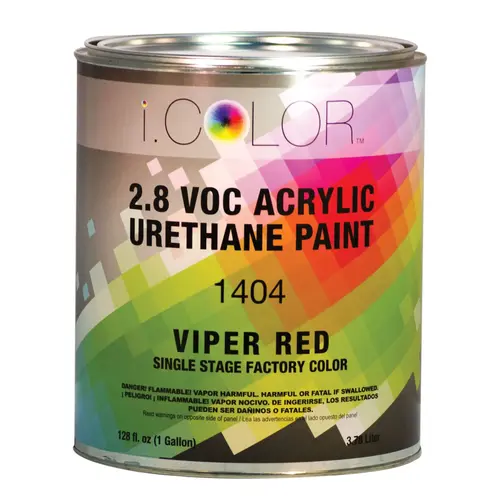 1404-1 1400 1-Stage Acrylic Urethane Paint, 1 gal, Viper Red, 4:1:1 Mixing