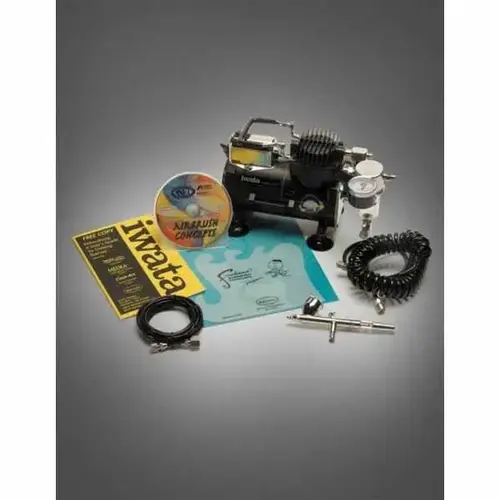 Eclipse CS Series Gravity Feed Airbrush Kit, Brass Eclipse CS Series Gravity Feed Airbrush Kit, Brass