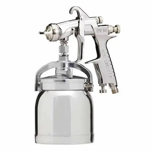 High Performance Siphon Feed Spray Gun, 1.6 mm Nozzle, 7.9 cfm, 14 psi, 7-1/2 in Spray High Performance Siphon Feed Spray Gun, 1.6 mm Nozzle, 7.9 cfm, 14 psi, 7-1/2 in Spray