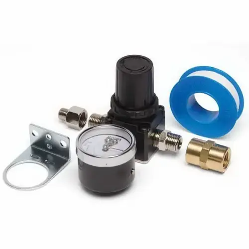 Heavy-Duty Pressure Regulator and Gauge, 0 to 100 psi