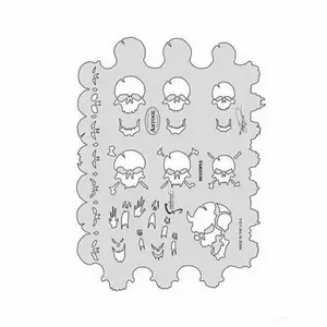 Anest Iwata USA FH-SK1SP Skullmaster Series Multiple Freehand Airbrush Template, 10 in L x 7-1/2 in W Transparent