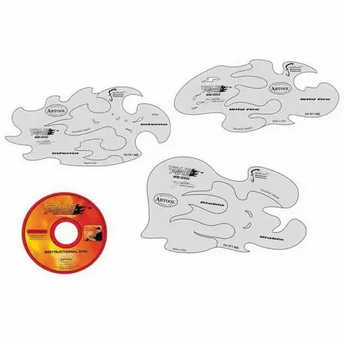 True Fire Mini Series Freehand Airbrush Template Set, Mylar, Transparent