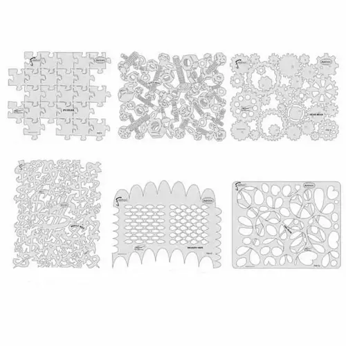 FX-II-14 FX II Series Freehand Airbrush Template Set, Mylar, Transparent FX-II-14 FX II Series Freehand Airbrush Template Set, Mylar, Transparent
